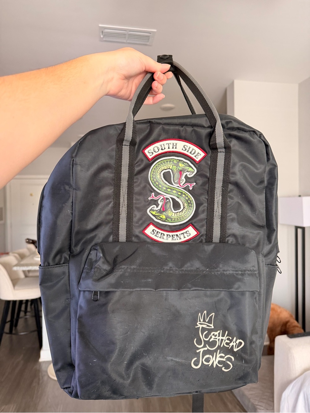 Black 'South Side Serpents' Backpack by